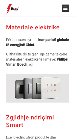 Photos of the website on mobile
