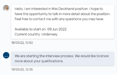 Messaging between users