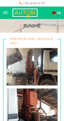 Photos of the projects page on mobile