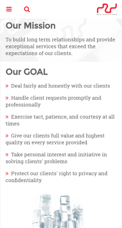 Photos of the website on mobile