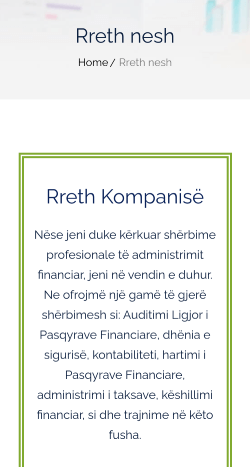 Photos of the website on mobile
