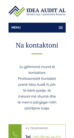 Photos of the website on mobile