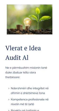 Photos of the website on mobile